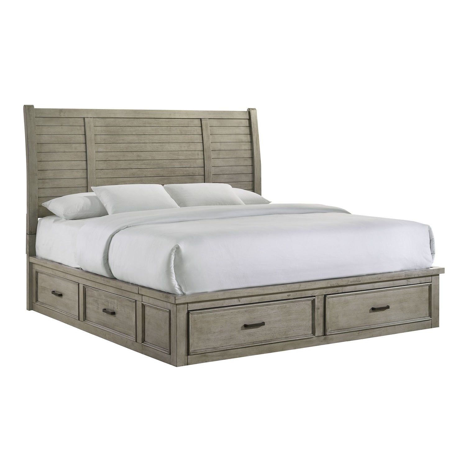 Sullivan King Storage Bed in Drift Grey - Tampa Furniture Outlet
