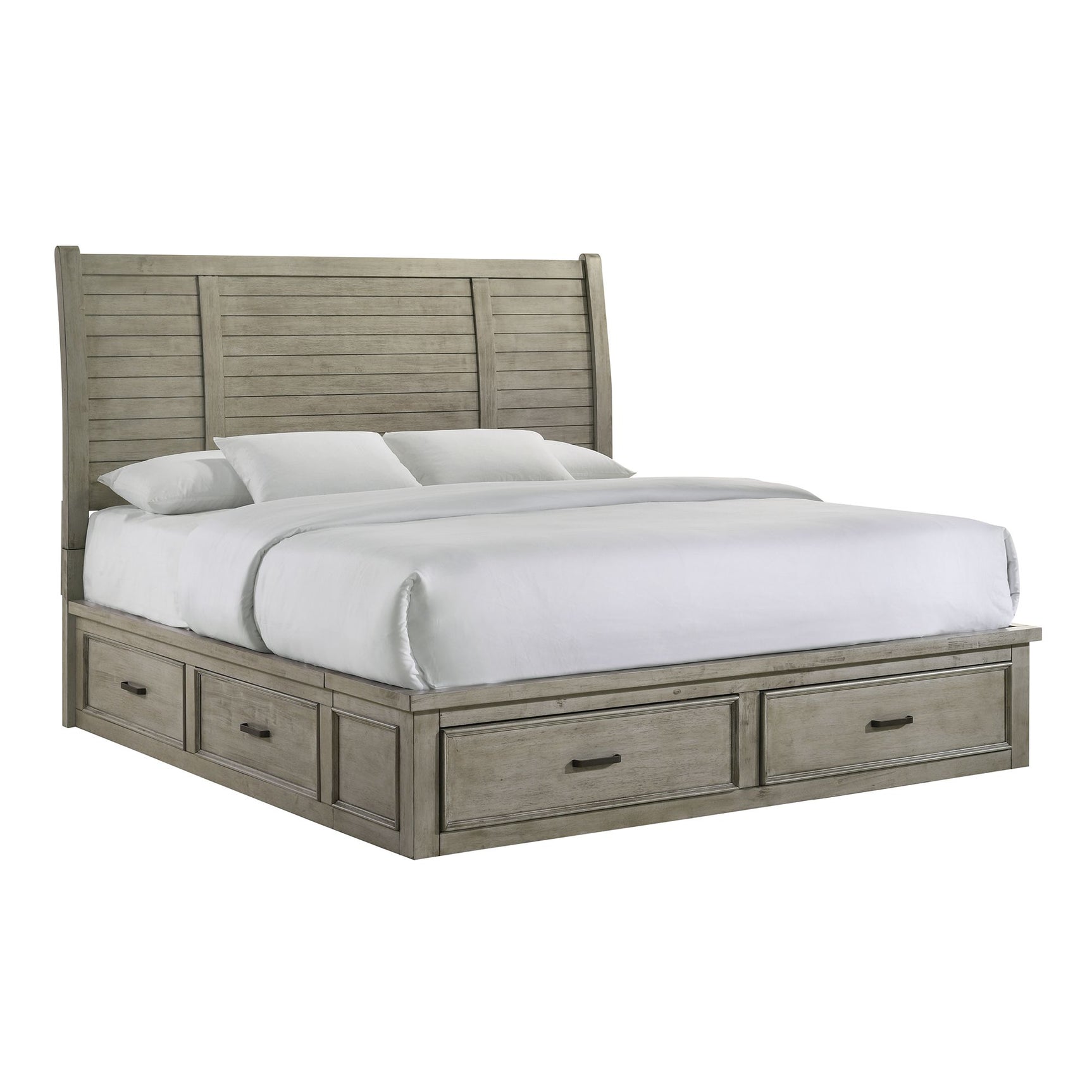 Sullivan King Storage Bed in Drift Grey - Tampa Furniture Outlet