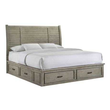 Sullivan King Storage Bed in Drift Grey - Tampa Furniture Outlet