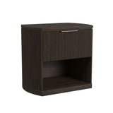 Sylvie 1-Drawer Nightstand with Touch Light in Dark Brown LED - Tampa Furniture Outlet