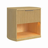 Sylvie 1-Drawer Nightstand with Touch Light in Natural LED - Tampa Furniture Outlet