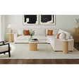 Sylvie Round Coffee Table with White Faux Marble Top and Base in Natural – SKU T-16000-6-RCT | Elements