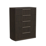 Sylvie 5-Drawer Chest in Dark Brown - Tampa Furniture Outlet