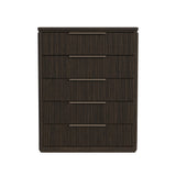 Sylvie 5-Drawer Chest in Dark Brown - Tampa Furniture Outlet