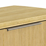 Sylvie 1-Drawer Nightstand with Touch Light in Natural LED