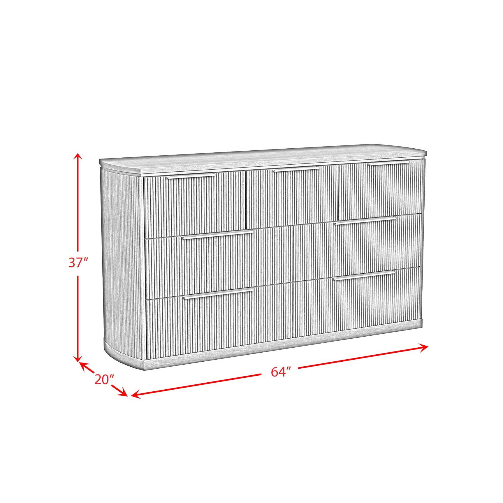 Sylvie 7-Drawer Dresser in Natural