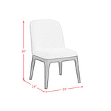 Sylvie Dining Side Chair with White Fabric in Dark Brown (2 Per Carton) - Tampa Furniture Outlet