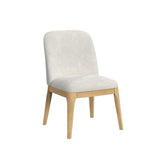 Sylvie Dining Side Chair with White Fabric in Natural (2 Per Carton) - Tampa Furniture Outlet