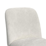 Sylvie Dining Side Chair with White Fabric in Black with Grain (2 Per Carton) - Tampa Furniture Outlet