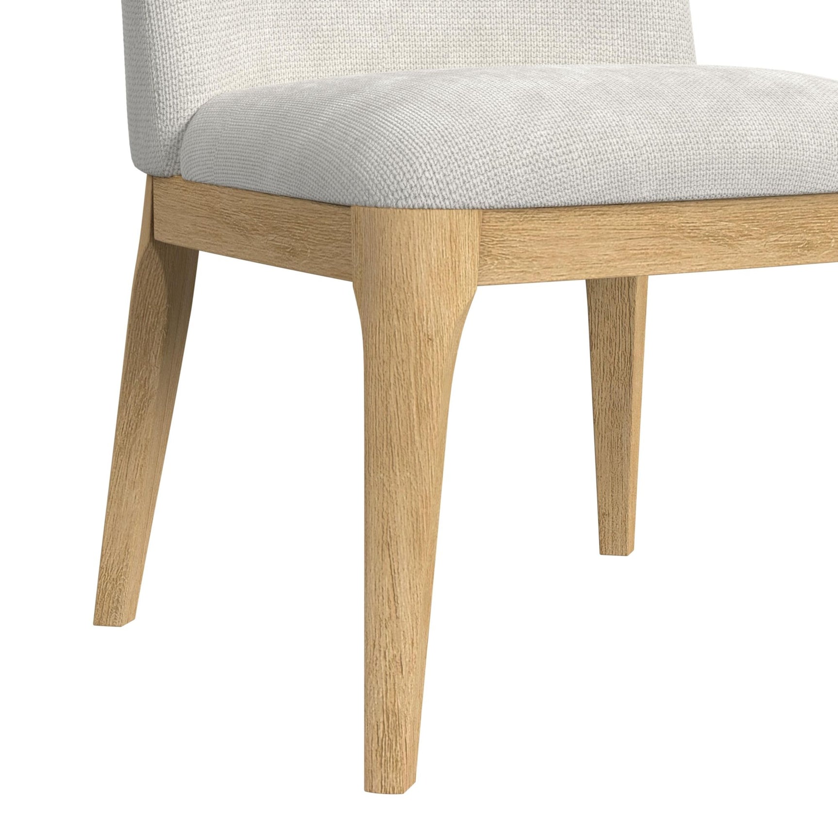 Sylvie Dining Side Chair with White Fabric in Natural (2 Per Carton) - Tampa Furniture Outlet
