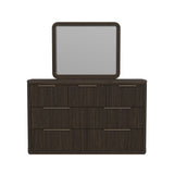 Sylvie Dresser and Mirror Set in Dark Brown - Tampa Furniture Outlet