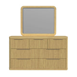 Sylvie Dresser and Mirror Set in Natural - Tampa Furniture Outlet
