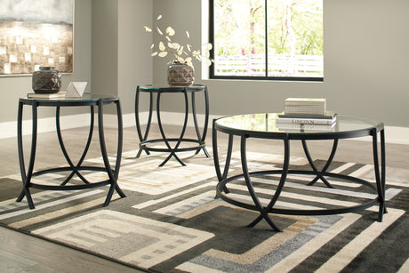 Tampa Furniture Outlet - Ashley Furniture - Tarrin Table (Set of 3) - Occasional Table Set (3/CN) / Black - T115-13