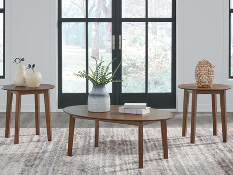 Tampa Furniture Outlet - Ashley Furniture - Gordonay Table (Set of 3) - Occasional Table Set (3/CN) / Brown - T155-13