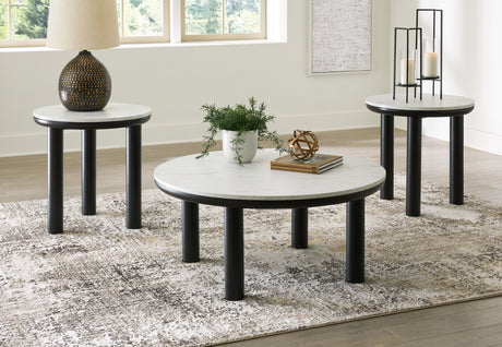 Tampa Furniture Outlet - Ashley Furniture - Xandrum Table (Set of 3) - Occasional Table Set (3/CN) / Black/White - T159-13