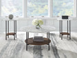 Tampa Furniture Outlet - Ashley Furniture - Wrenwich Table (Set of 3) - Occasional Table Set (3/CN) / Brown/Black/White - T167-13