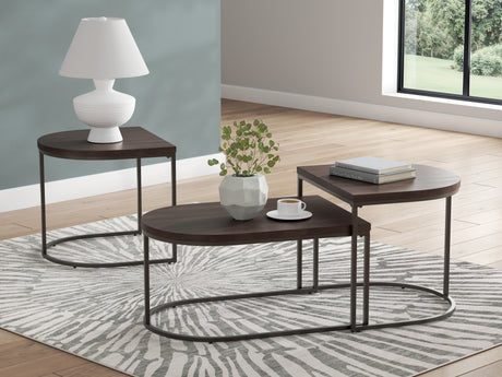 Tampa Furniture Outlet - Ashley Furniture - Vanmore Table (Set of 3) - Occasional Table Set (3/CN) / Dark Brown - T199-13