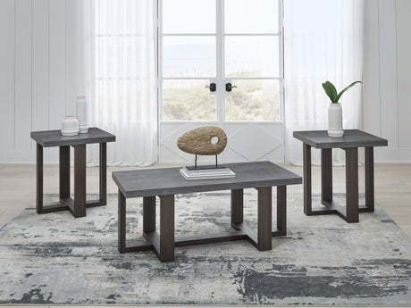 Tampa Furniture Outlet - Ashley Furniture - Dynnford Table (Set of 3) - Occasional Table Set (3/CN) / Gray/Brown - T216-13