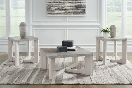 Tampa Furniture Outlet - Ashley Furniture - Garnilly Table (Set of 3) - Occasional Table Set (3/CN) / Whitewash - T247-13
