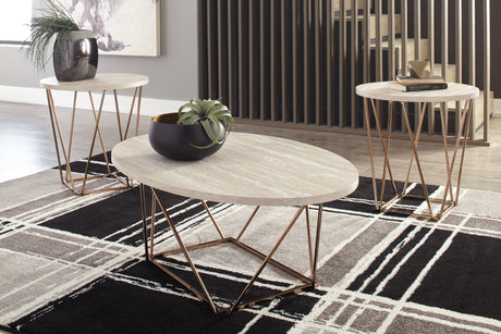 Tampa Furniture Outlet - Ashley Furniture - Tarica Table (Set of 3) - Occasional Table Set (3/CN) / Two-tone - T385-13
