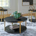 Tampa Furniture Outlet - Ashley Furniture - Shylore Table (Set of 3) - Occasional Table Set (3/CN) / Black/Brass Finish - T410-13