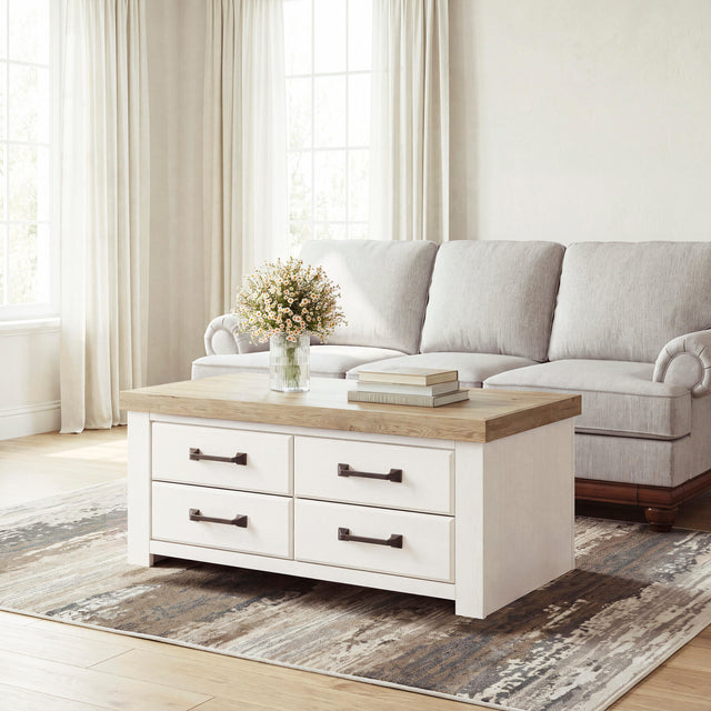 Tampa Furniture Outlet - Ashley Furniture - Savonport Coffee Table - Rectangular Cocktail Table - T4615-1