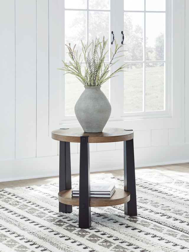 Tampa Furniture Outlet - Ashley Furniture - Ridgester End Table - Round End Table - T518-6