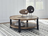 Tampa Furniture Outlet - Ashley Furniture - Ridgester Coffee Table - Round Cocktail Table - T518-8