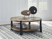 Tampa Furniture Outlet - Ashley Furniture - Ridgester Coffee Table - Round Cocktail Table - T518-8