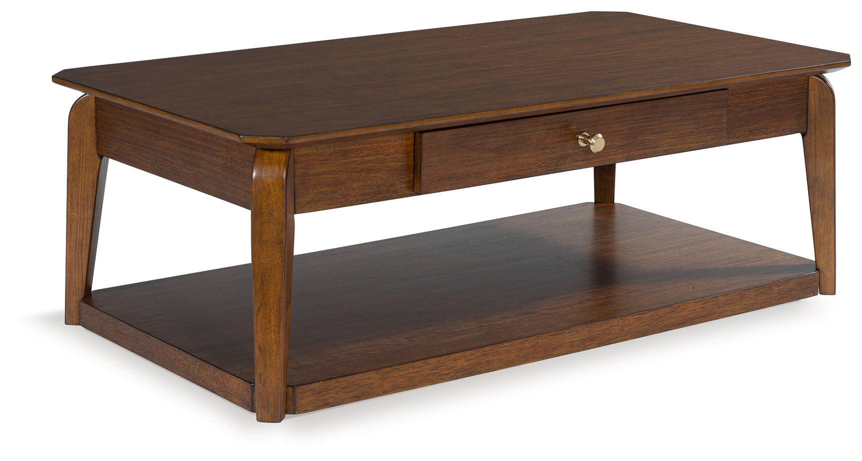 Tampa Furniture Outlet - Ashley Furniture - Trenmour Coffee Table - Rectangular Cocktail Table / Medium Brown - T596-1