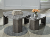 Tampa Furniture Outlet - Ashley Furniture - Surmour Stacked Coffee Table - Stacked Cocktail Table / Gray/Brown - T600-0