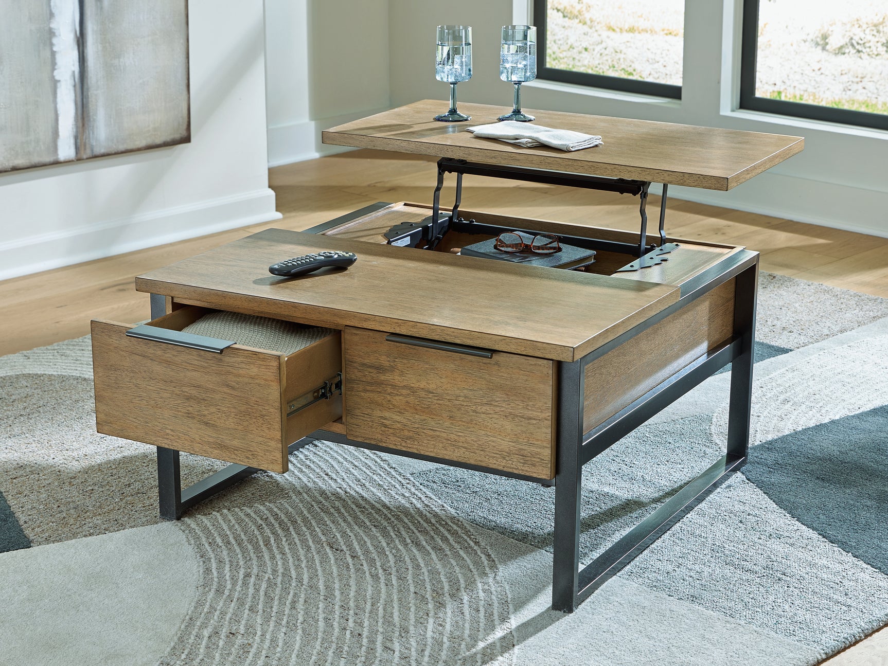 Montia Lift-Top Coffee Table - Tampa Furniture Outlet