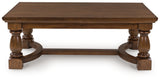 Tampa Furniture Outlet - Ashley Furniture - Sturlayne Coffee Table - Rectangular Cocktail Table / Brown - T609-1
