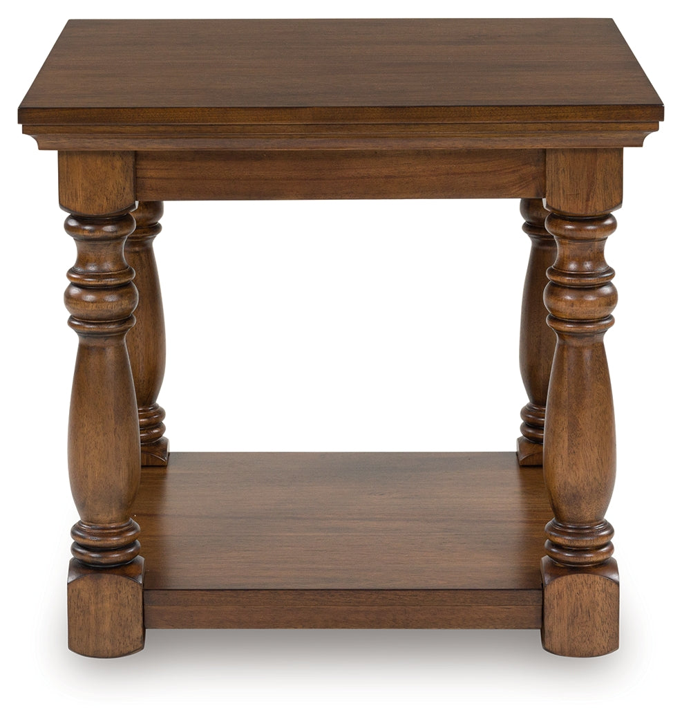 Tampa Furniture Outlet - Ashley Furniture - Sturlayne End Table - Rectangular End Table / Brown - T609-3