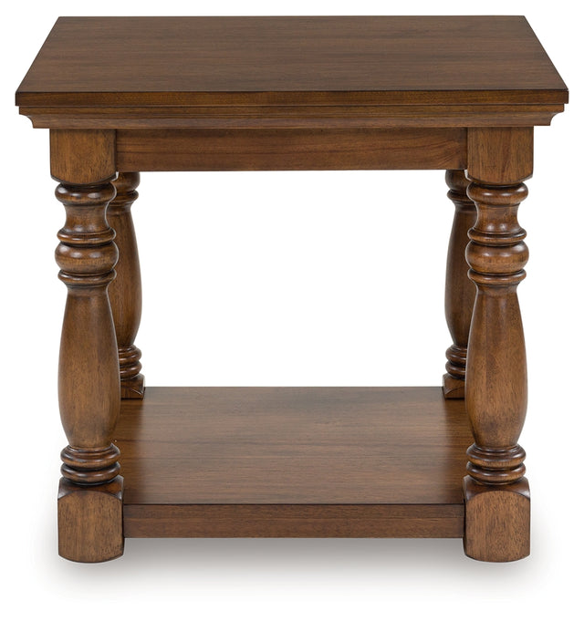 Tampa Furniture Outlet - Ashley Furniture - Sturlayne End Table - Rectangular End Table / Brown - T609-3
