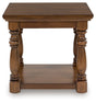 Tampa Furniture Outlet - Ashley Furniture - Sturlayne End Table - Rectangular End Table / Brown - T609-3