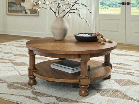 Tampa Furniture Outlet - Ashley Furniture - Chadworth Coffee Table - Round Cocktail Table - T614-8