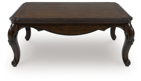 Tampa Furniture Outlet - Ashley Furniture - Maylee Coffee Table - Rectangular Cocktail Table / Dark Brown - T617-1