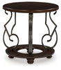 Tampa Furniture Outlet - Ashley Furniture - Frallyn End Table - Round End Table / Dark Brown - T623-6