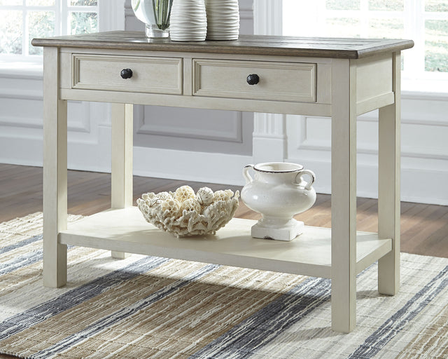 Tampa Furniture Outlet - Ashley Furniture - Bolanburg Sofa/Console Table - Sofa Table / Two-tone - T637-4