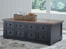 Tampa Furniture Outlet - Ashley Furniture - Wildenauer Lift-Top Coffee Table - Lift Top Cocktail Table / Brown/Black - T664-9