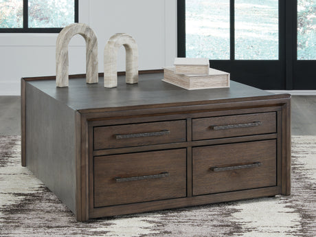 Tampa Furniture Outlet - Ashley Furniture - Kallenny Coffee Table - Square Cocktail Table / Brown/Gray - T669-8