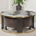 Tampa Furniture Outlet - Ashley Furniture - Jazmore Nesting Coffee Table (Set of 2) - Nesting Cocktail Tables (Set of 2) / Brown/Brass Finish - T671-22