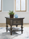 Tampa Furniture Outlet - Ashley Furniture - Veramond End Table - Square End Table / Dark Brown - T694-2