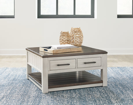 Tampa Furniture Outlet - Ashley Furniture - Darborn Lift-Top Coffee Table - Lift Top Cocktail Table / Gray/Brown - T796-00