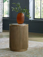 Tampa Furniture Outlet - Ashley Furniture - Camdill End Table - Round End Table / Light Brown/White - T808-6