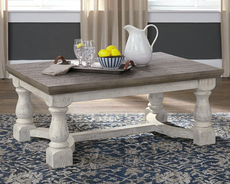 Tampa Furniture Outlet - Ashley Furniture - Havalance Coffee Table - Rectangular Cocktail Table / Gray/White - T814-1