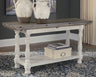 Tampa Furniture Outlet - Ashley Furniture - Havalance Sofa/Console Table - Flip Top Sofa Table / Gray/White - T814-4