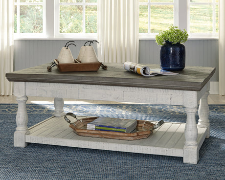 Tampa Furniture Outlet - Ashley Furniture - Havalance Lift-Top Coffee Table - Lift Top Cocktail Table / White/Gray - T994-20