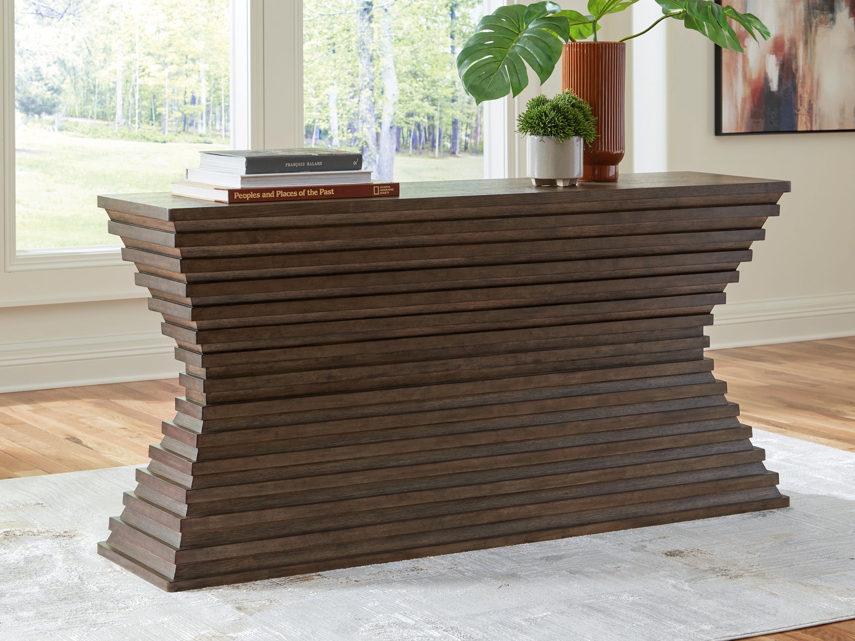 Tampa Furniture Outlet - Ashley Furniture - Hannodream Sofa Table - Sofa Table / Warm Brown - T821-4